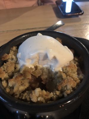 Quince Berry Crumble cake with Amaretto Ice Cream at Smith & Daughters in Collingwood