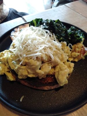 Parmesan scramble at Smith & Daughters in Collingwood