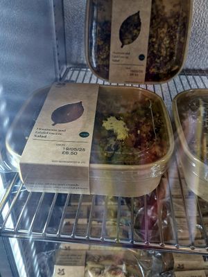 Houmous and falafel meze salad at National Trust Lydford Gorge Tea Rooms in Okehampton