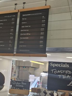 Vegan baked potato at National Trust Lydford Gorge Tea Rooms in Okehampton