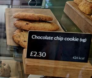 Chocolate chip cookie at National Trust Lydford Gorge Tea Rooms in Okehampton