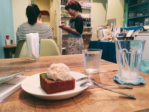 friendly staff :) at Phono Kafe in Tokyo