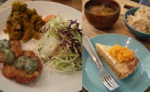 Lunch set. at Phono Kafe in Tokyo