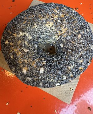 Poppy seed bagel  at PopUp Bagels in New York City