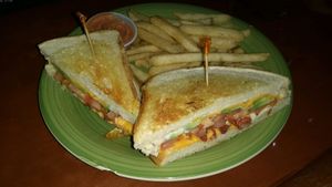 The Chat, bacon bits, Chao & dayia, avacado and tomato at Piper Down Pub in Salt Lake City