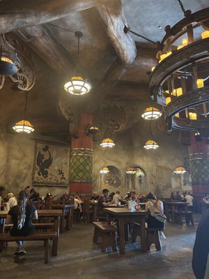cute ambiance   at Universal's Epic Universe - Mead Hall in Orlando