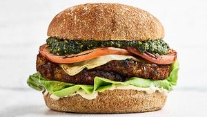 Vegan burger at Timesburg - Sant Pau in Barcelona