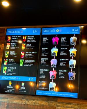 Menu  at Grain & Berry in Coppell