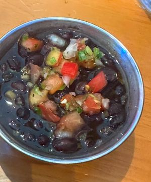Black beans + pico  at Lupe Tortilla in Irving