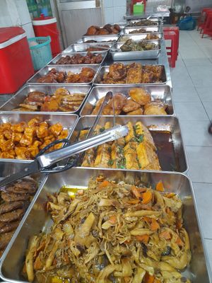 Com chay selection at Cơm Chay Diệu Vy in Ho Chi Minh City
