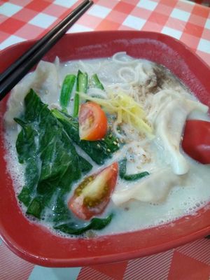 Soya soup dumpling noodle at O'Bean in Northeast Singapore