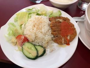 Chicken cutlet rice at O'Bean in Northeast Singapore