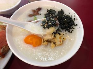 Soy congee at O'Bean in Northeast Singapore