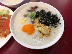Soy congee at O'Bean in Northeast Singapore