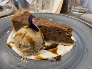 Pecan pie with Guinness icecream  at The Sprig in Isle Of Skye