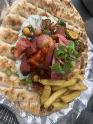 Med veg flatbread   at The Deli Social in Sutton Coldfield
