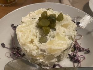 Ensaladilla alemana con pepinillos 🥒   at Khambú - Ruzafa in Valencia