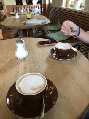 Soya milk cappuccino  at Cafe Malik in Muenster