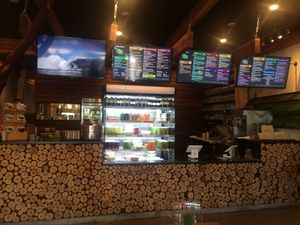 NW Raw counter and menu at NW Raw in Ashland