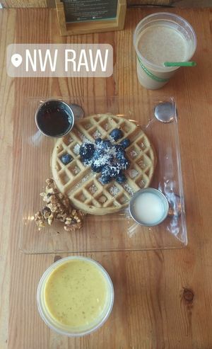 waffle and smoothies! at NW Raw in Ashland