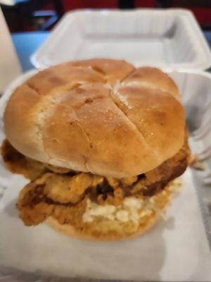 Oyster mushroom sandwich at Flame on Vegan in Springfield