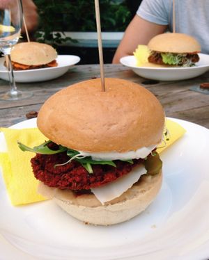 one of the best vegan burgers I’ve ever had! at miXtura in Poznan