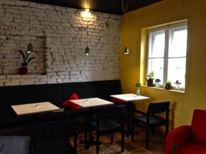 Basic, but cheerful interior of miXtura. at miXtura in Poznan