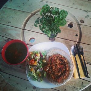 The meal of the day & soup at miXtura in Poznan