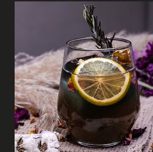 Mocktail
Infusión de rosas, cítricos, romero acompañado de hielos de espirulina azul at Boddi in Mexico City