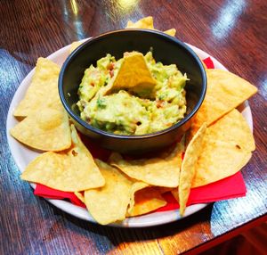 Corn chip & guacamole at Provecho in Auckland