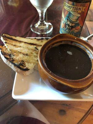 French onion soup at Tavern 27 in Laconia