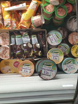 Vegan icecream at Biomarkt in Wasserburg