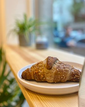 Vegan croissant at Kávébab Kávézó  in Budapest