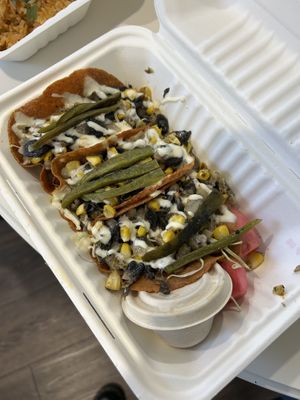 Huitlacoche tacos at Jajaja Mexicana  in Union City