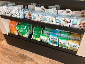 Justin's chocolate, Yes Bars, fruit snacks, roasted seaweed at SFO - Gateside Market - T1 in San Francisco