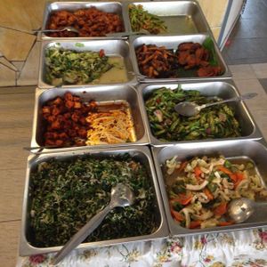Vegan selection at Wisma Ali Bawal Foodcourt - Indian Rice Buffet in Petaling Jaya