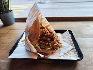 Pita bread kebab at Zekisworld in Zurich