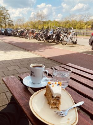 More sunny seating around the other side.  at Koffie ende Koeck in Amsterdam