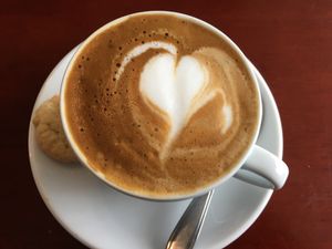 Cappuccino with almond milk at Koffie ende Koeck in Amsterdam