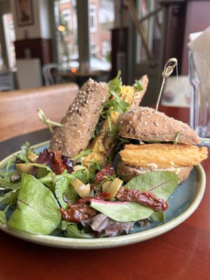 Frittata/omelette on bread. Very delicious   at Koffie ende Koeck in Amsterdam