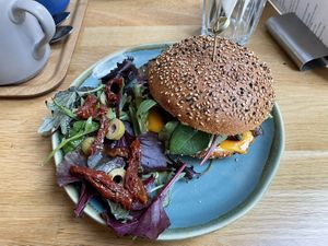 Pulled & spicy mushroom sandwich  at Koffie ende Koeck in Amsterdam
