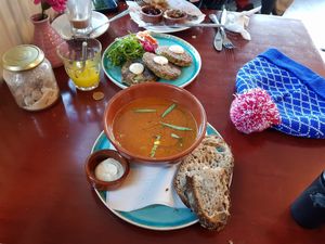 Koffie ende Koeck - seasonal soup and fritters at Koffie ende Koeck in Amsterdam