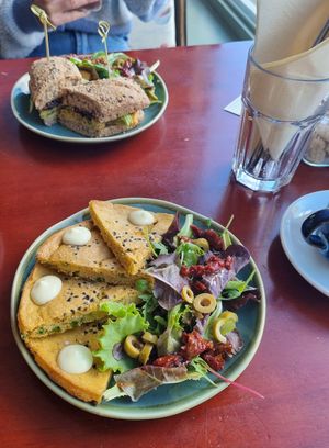 vegan omlette / vegan omlette sandwich at Koffie ende Koeck in Amsterdam