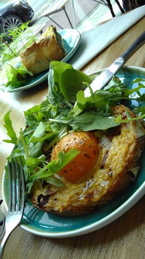 Sunny side up toast. at Koffie ende Koeck in Amsterdam