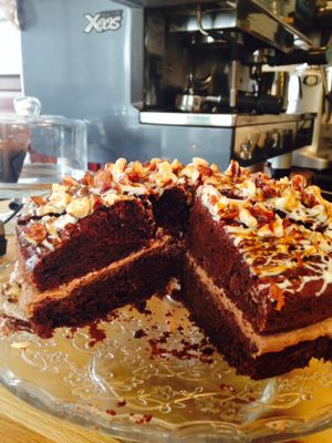 Killer chocolate&nuts cake at Koffie ende Koeck in Amsterdam