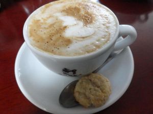 Vegan cappuccino at Koffie ende Koeck in Amsterdam