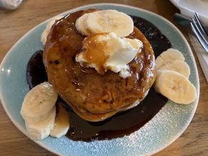 Banana pancakes  at Koffie ende Koeck in Amsterdam