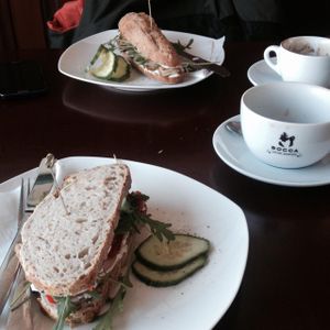 Bread Cream cheese and baquette tofu. at Koffie ende Koeck in Amsterdam