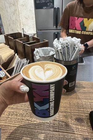 Cute latte art  at Brooklyn Roasting Company - Shinsaibashi Store in Osaka