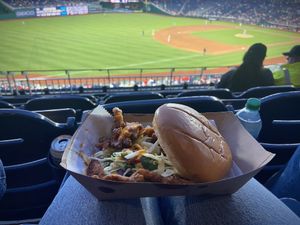 Crispy oyster mushroom Bahn Mi sandwich. Yum!   at Mush @ Nationals Park in Washington
